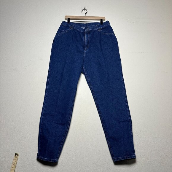 VTG Lee Tapered Retro 90s Blue Western Denim Jean Pant Men 18M Straight Fit - Picture 1 of 13